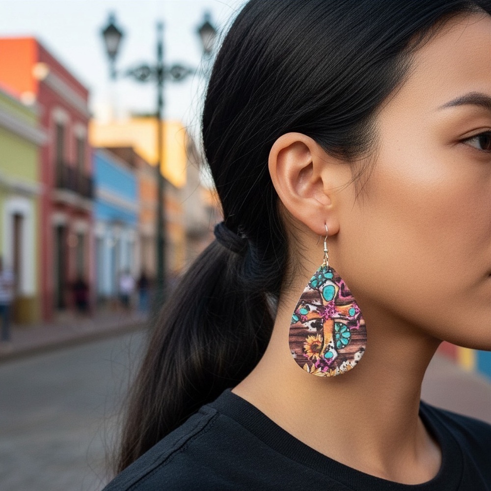 5 For $25💫Santa Fe Hippie Boho Teardrop Dangles Earrings